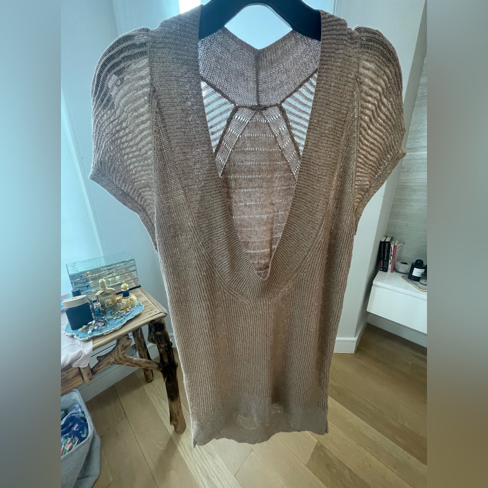 VPL linen blend lightweight sweater vest
